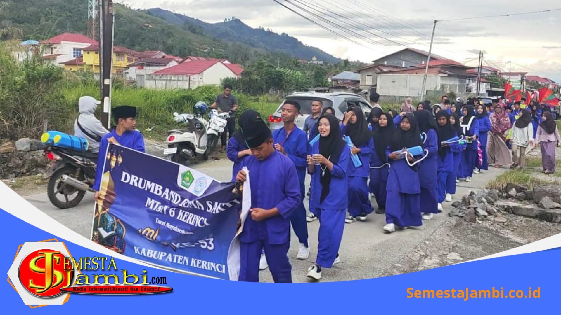 Drumband Mtsn 6 Kerinci Tampil Memukau Dalam Pawai Pembukaan Mtq Ke 53 Kabupaten Kerinci Di Tanjung Pauh Hilir
