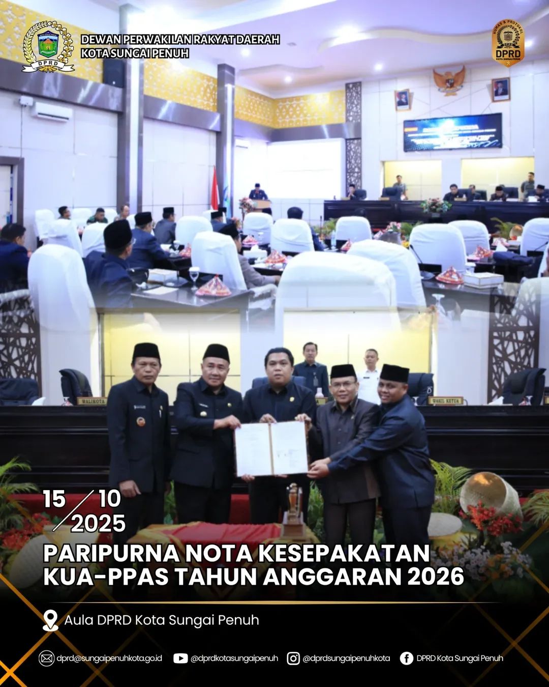 Sinergi Dprd Dan Pemerintah Kota Sungai Penuh Wujudkan Penyusunan Rapbd 2026 Transparan Dan Akuntabel