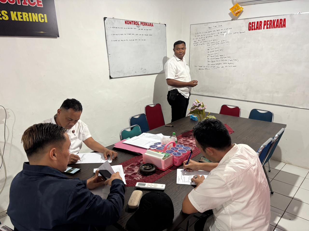Suasana Ruang Gelar Perkara Satreskrim Polres Kerinci Pada Rabu 22 Oktober 2025