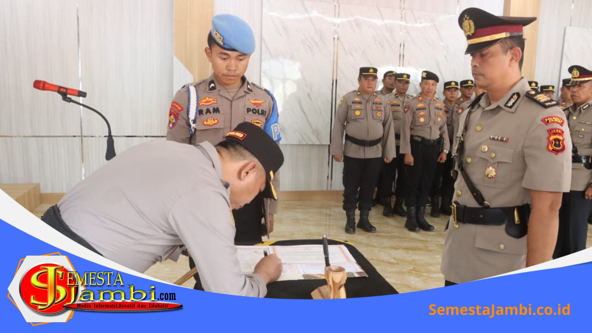 Suasana Sertijab Kabag Ops Polres Kerinci Di Aula Tibrata Polres Kerinci