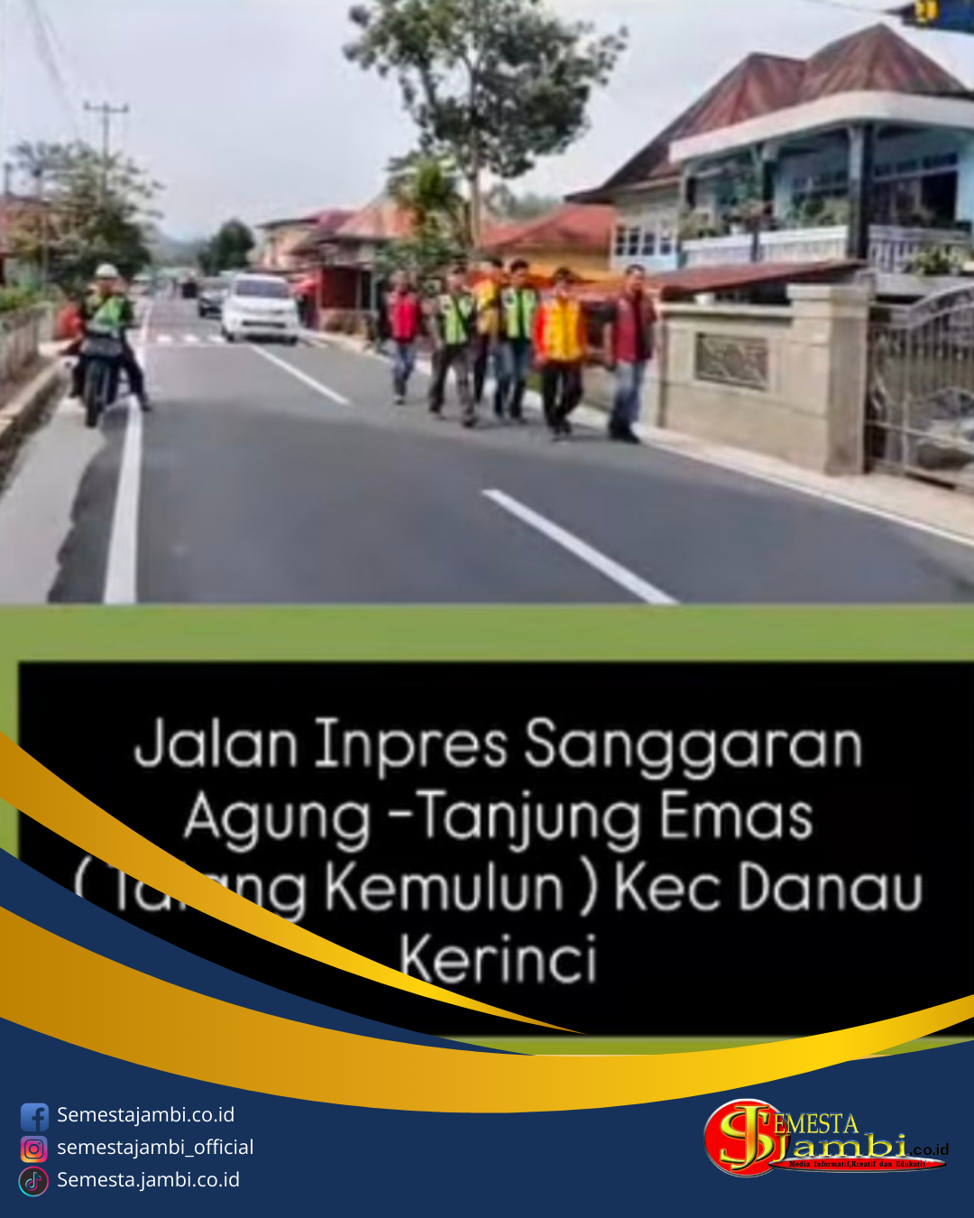 Kondisi Jalan Inpres Yang Menghubungkan Sandaran Agung Tanjung Emas Hingga Talang Kemulun Di Kecamatan Danau Kerinci Kini Terlihat Mulus