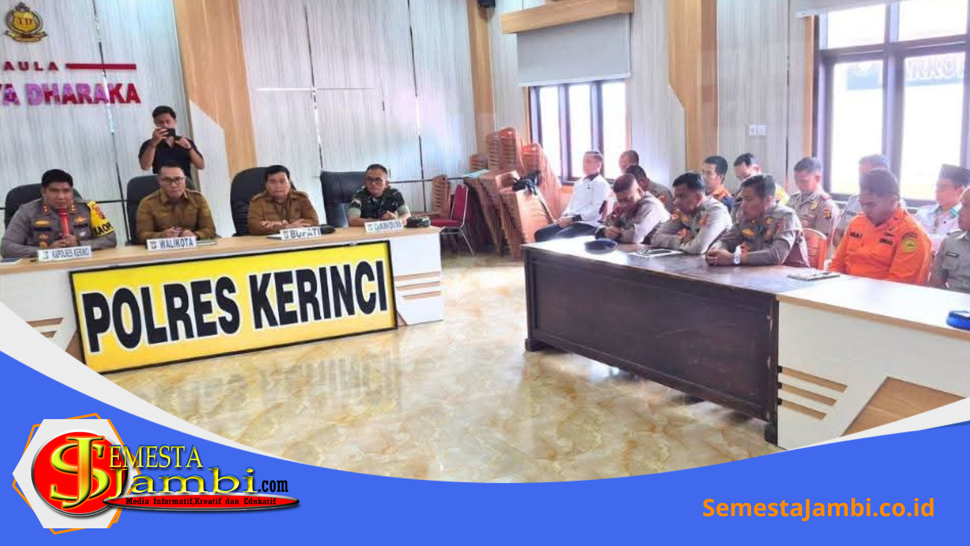 Wali Kota Sungai Penuh Alfin Mengikuti Rakor Operasi Ketupat 2026 Di Polres Kerinci