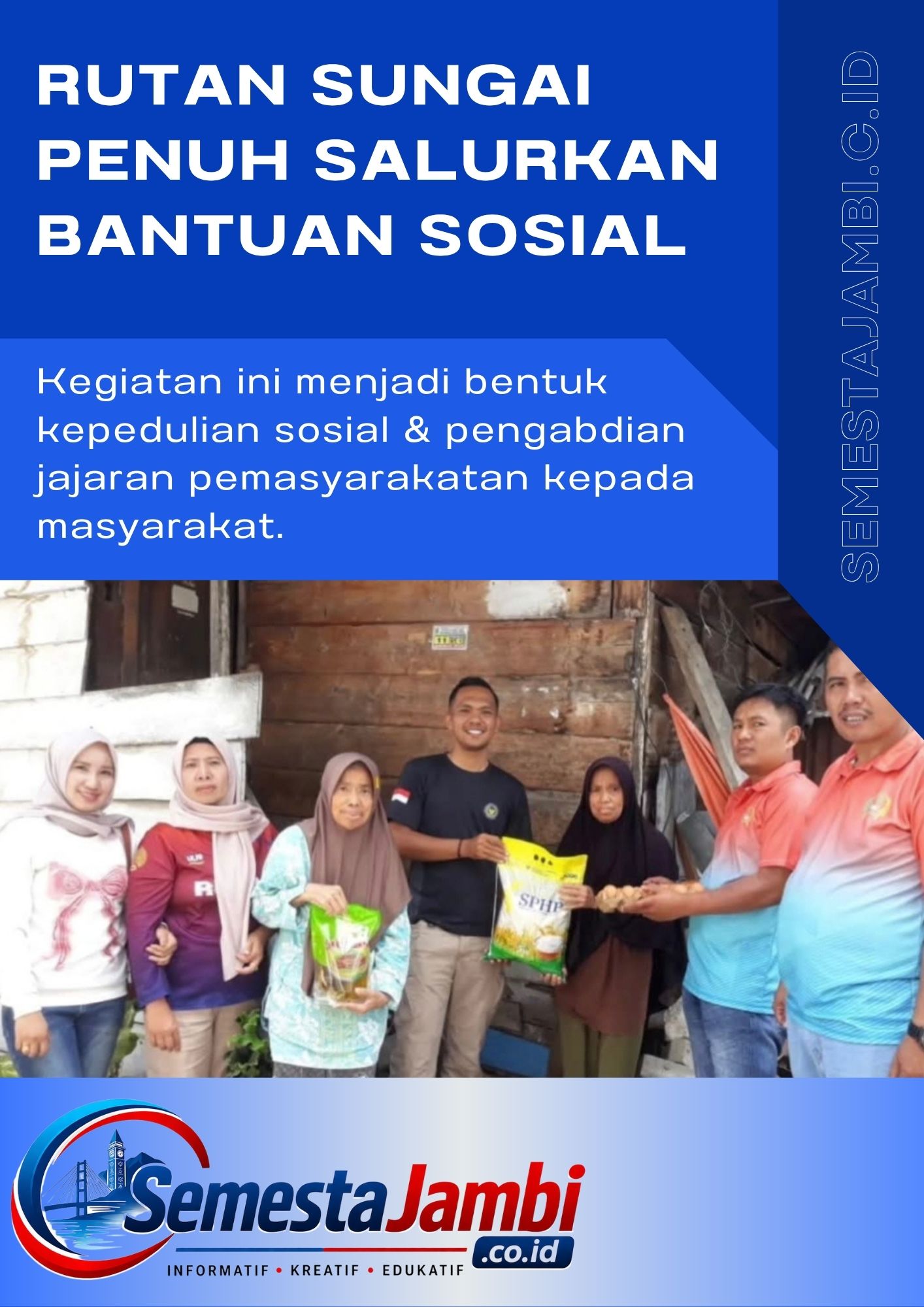 Rutan Sungai Penuh Salurkan Bantuan Sosial Kepada Masyarakat Dalam Rangka Hbp Ke 62