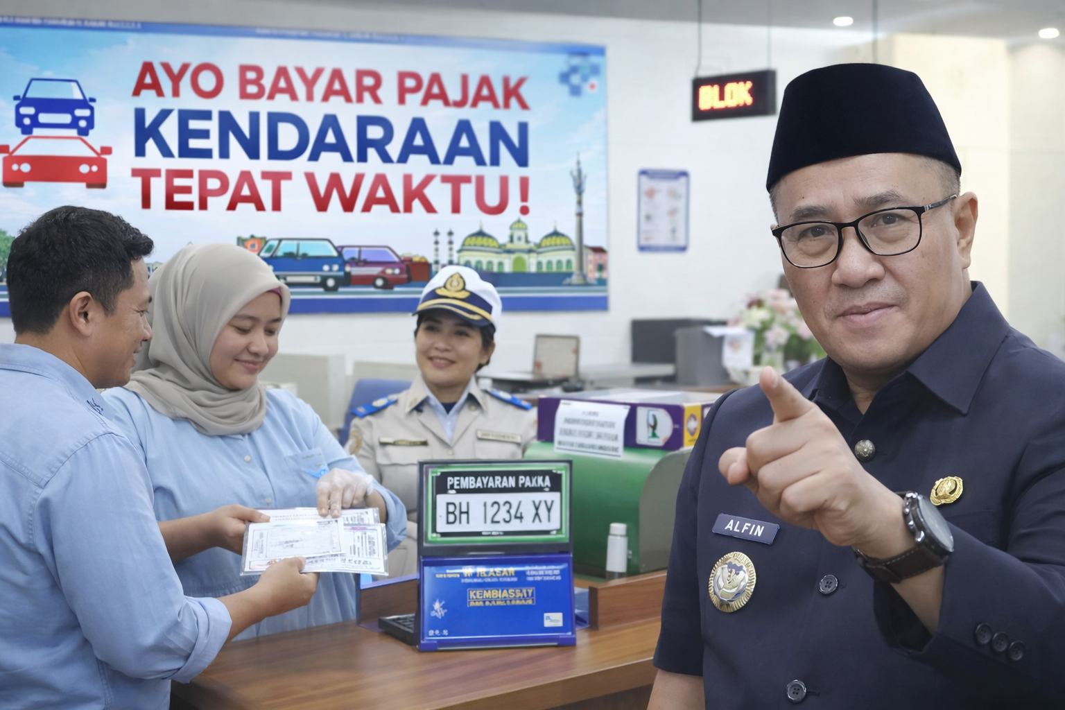 Wali Kota Sungai Penuh Alfin Mengajak Warga Membayar Pajak Kendaraan Tepat Waktu