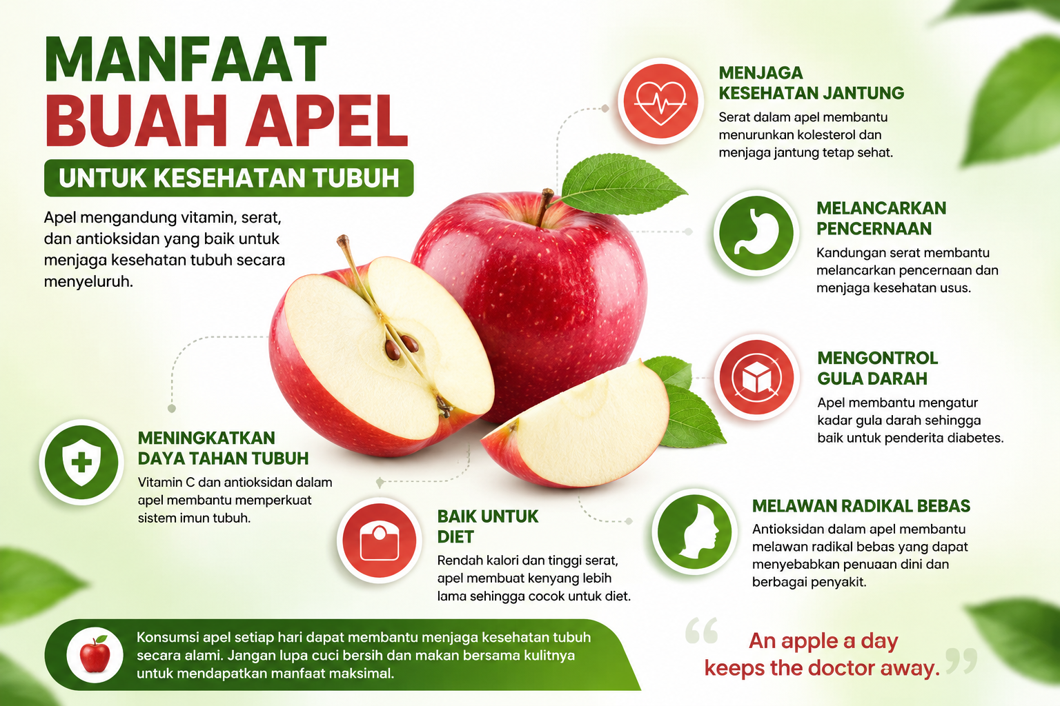 Buah Apel Merah Segar Kaya Manfaat Untuk Kesehatan Tubuh