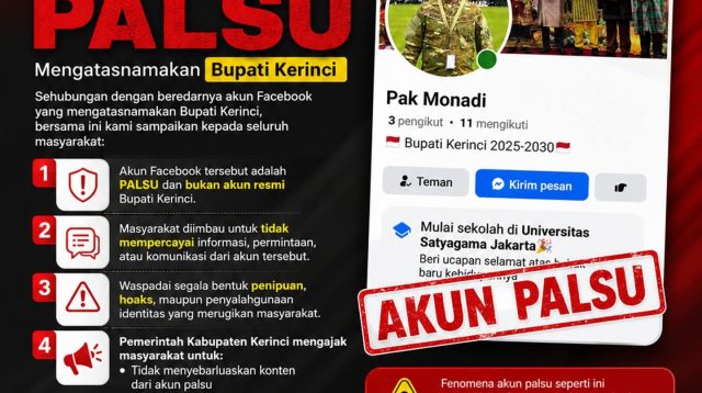 Contoh Tampilan Akun Media Sosial Palsu Di Facebook