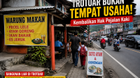 Gambar Ilustrasi Bangunan Liar Di Trotoar Sungaipenuh Mengganggu Pejalan Kaki