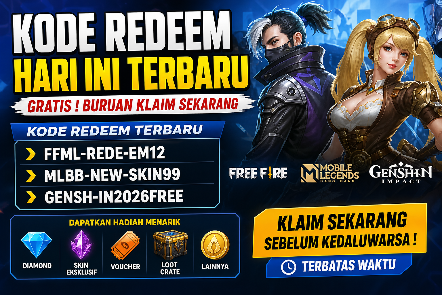 Kode Redeem Hari Ini Terbaru Game Online