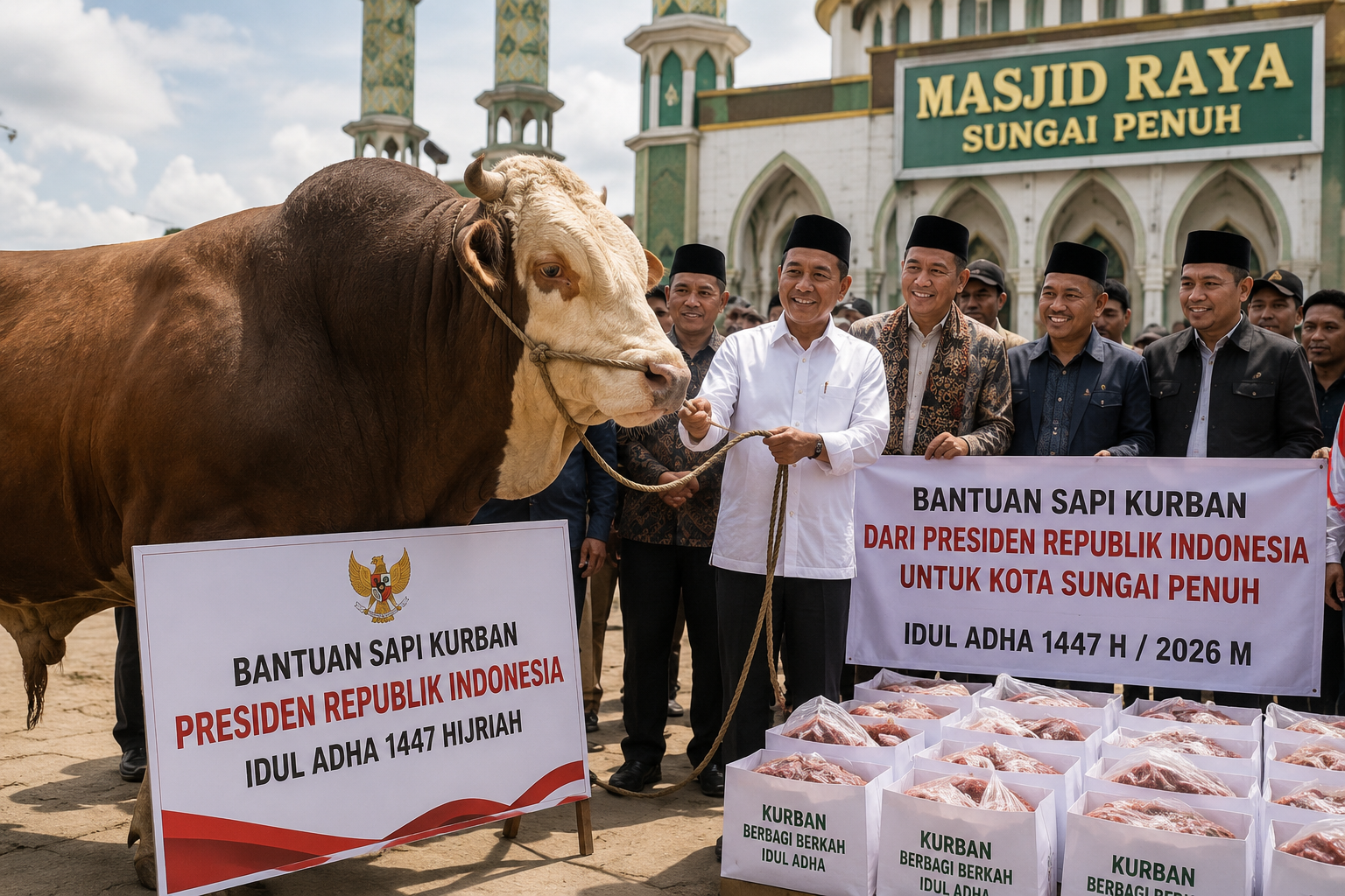 Sapi Kurban Bantuan Presiden Ri Untuk Kota Sungai Penuh Berbobot 840 Kilogram