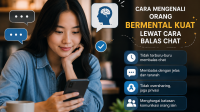 Ilustrasi Seseorang Membalas Chat Dengan Tenang Sebagai Tanda Mental Kuat