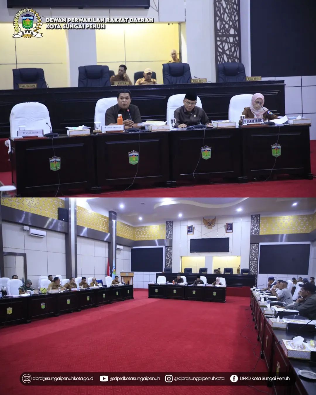 Ketua Dprd Hutri Randa Memimpin Rapat Banggar Dprd Kota Sungai Penuh Membahas Raperda Pertanggungjawaban Apbd Tahun Anggaran 2025 Bersama Tapd Di Ruang Rapat Dprd