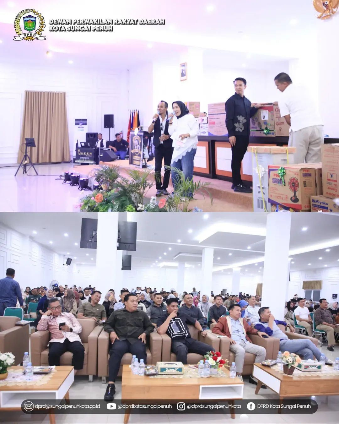 Ketua Dprd Kota Sungai Penuh Hutri Randa Menghadiri Permainan Kim Dalam Rangka Hari Bhayangkara Ke 80 Polres Kerinci Di Aula Iain Kerinci Bersama Masyarakat Dan Unsur Forkopimda
