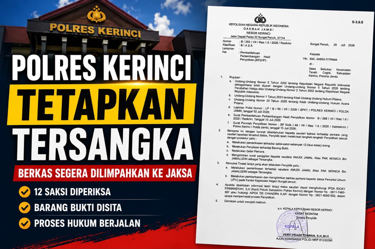 Penetapan Tersangka Tindakan Penganiayaan