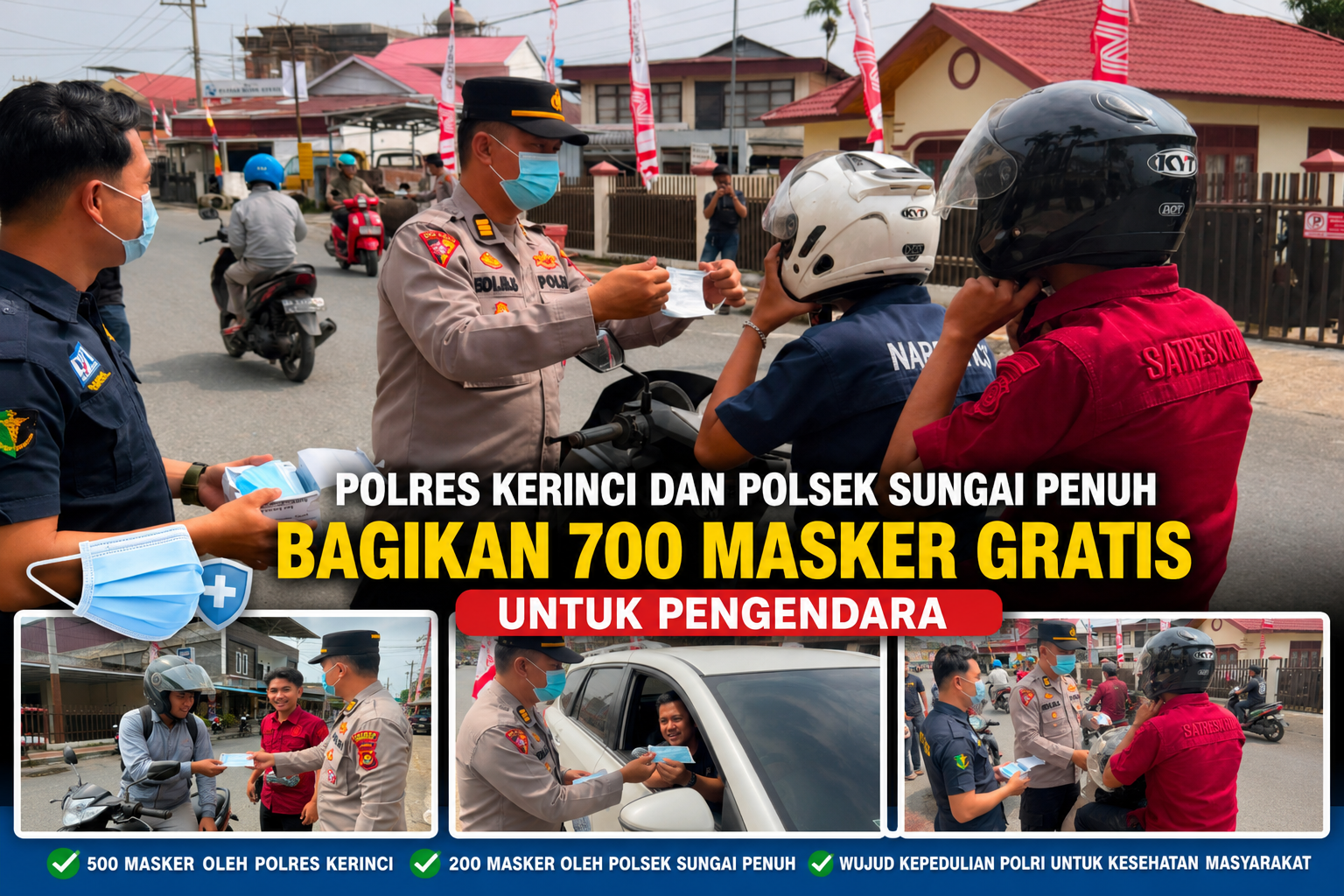 Aksi Peduli Kesehatan Polres Kerinci Dan Polsek Sungai Penuh