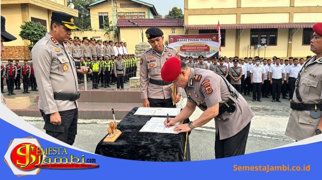 Sertijab Polres Kerinci Mengganti Kasat Reskrim Dan Dua Kapolsek