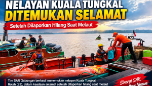 Tim Sar Mencari Nelayan Kuala Tungkal Yang Dilaporkan Hilang Saat Melaut