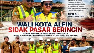 Wali Kota Sungai Penuh Alfin Sh Meninjau Langsung Pembangunan Pasar Beringin Bersama Jajaran Terkait