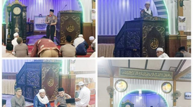 Kapolres Kerinci Akbp Hernawan Bersama Pejabat Utama Polres Kerinci Dalam Kegiatan Jumat Keliling Di Masjid Raya Sungai Penuh Jumat 23 Oktober 2026