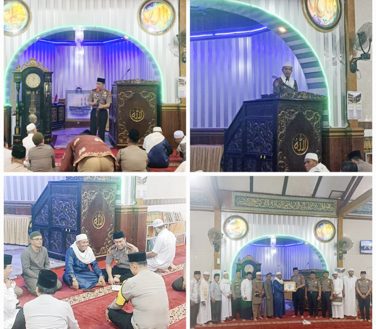 Kapolres Kerinci Akbp Hernawan Bersama Pejabat Utama Polres Kerinci Dalam Kegiatan Jumat Keliling Di Masjid Raya Sungai Penuh Jumat 23 Oktober 2026
