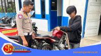 Petugas Satlantas Polres Kerinci Menindak Pengendara Sepeda Motor Berknalpot Brong